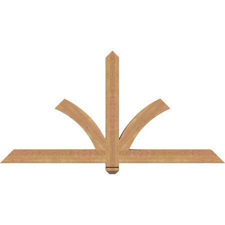 Ekena Millwork Redmond Smooth Timber Gable Bracket, Western Red Cedar, 60"W x 30"H x 3 1/2"D x 3 1/2"F, 12/12 Pitch GBW060X30X0404RED00SWR